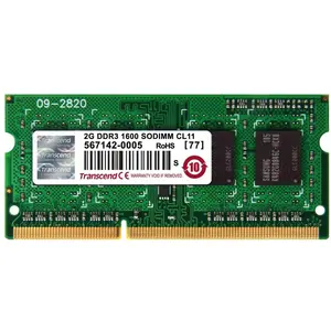 Transcend SODIMM DDR3 1600Mhz 2GB Non-ECC SRx8 CL11 (1 x 2GB, 1600 MHz...