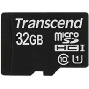 Transcend Premium 32GB microSDHC UHS-I Class10 60MB/s MLC (32 GB, microSDHC, U1, UHS-I), Speicherkarte, Schwarz