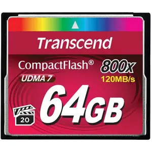 Transcend 64GB CF CARD (800X, TYPE I ) (64 GB, CF), Speicherkarte, Schwarz günstig