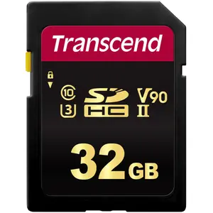 Transcend SDHC 700S 32GB Class 10 UHS-II U3 V90 (32 GB, SDHC, U3, UHS-II), Speicherkarte, Schwarz