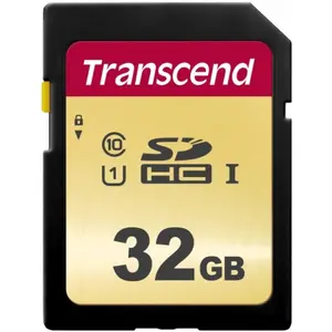 Transcend 500S (32 GB, SDHC, U1, UHS-I), Speicherkarte, Schwarz