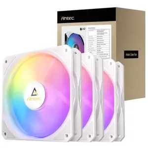 Antec P12 ARGB PWM Wit set van 3 (120 mm, 3x), PC Lüfter, Weiss