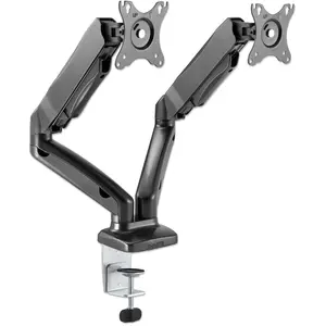 Manhattan 2-fach Monitorhalterung Gasdruck Aluminium (Tisch, 32", 9 kg), Monitor Halterung, Schwarz günstig