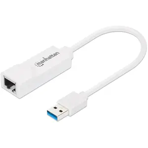 Manhattan USB auf Ethernet Adapter (USB, RJ45 (1x)), Netzwerkadapter, Weiss günstig