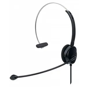 Manhattan Mono USB-Headset, Ohraufliegendes Design (On-Ear), Ohrmusche...