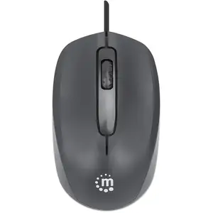 Manhattan 190190, Beidhändig, Optisch, USB Typ-A, 1000 DPI, Schwarz