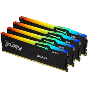 Kingston Fury Beast RGB (4 x 32GB, 5200 MHz, DDR5-RAM, DIMM), RAM, Sch...