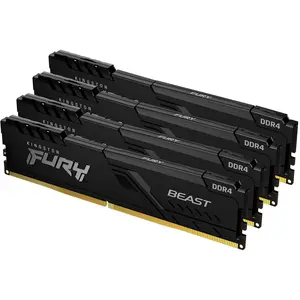 Kingston FURY Beast (4 x 16GB, 3200 MHz, DDR4-RAM, DIMM), RAM, Schwarz