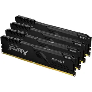 Kingston FURY Beast (4 x 32GB, 3200 MHz, DDR4-RAM, DIMM), RAM, Schwarz