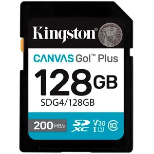 Kingston Sdxc Canvas Go Plus Gen4 C10 Uhs-i U3 V30 128gb Sd-karte