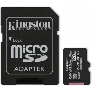 Kingston Canvas Select Plus (128 GB, microSDXC, U1, UHS-I), Speicherkarte, Schwarz
