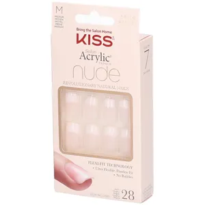 KISS Salon Acrylic Falsche Nägel French Nude Größe M 1 ct günstig