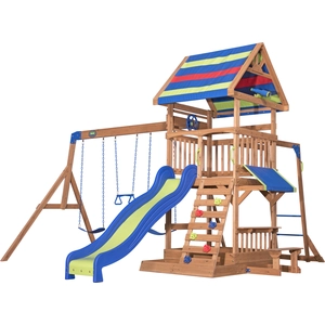 Backyard Discovery Spielturm Holz Northbrook | Spielplatz für Kinder m... günstig
