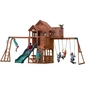 Backyard Discovery Spielturm Skyfort II aus Holz | XXL Spielhaus für K... günstig