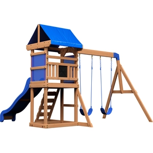 Backyard Discovery Spielturm Aurora aus Holz | XXL Spielhaus für Kinde... günstig