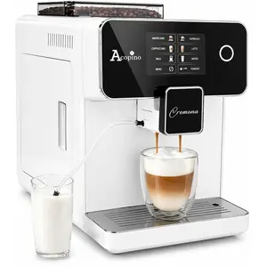 Acopino Cremona Kaffeevollautomat weiss   One-Touch Bedienung, integri...