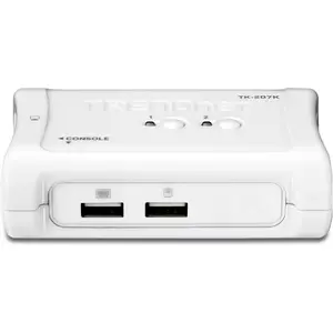Trendnet 2-Port USB KVM Switch w/Kit, KVM Switch, Blau
