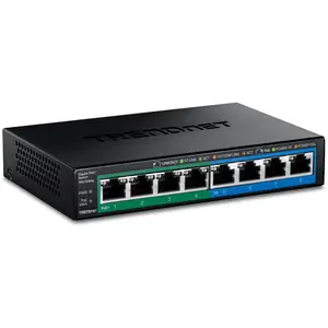 TRENDnet TPE-TG44g 8-Port PoE Switch GREENnet Gigabit, 4 PoE, 4 Non-Po...