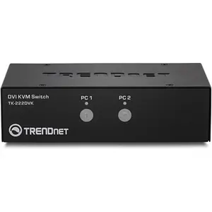 Trendnet 2- x DVI, USB 2.0, KVM Switch, Schwarz