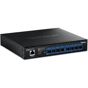 Trendnet 8-P0RT 10G LAYER 2 MANAGED (8 Ports), Netzwerk Switch, Schwarz