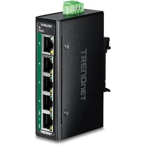 Trendnet 5-Port Industrial Fast Etherne (5 Ports), Netzwerk Switch, Schwarz