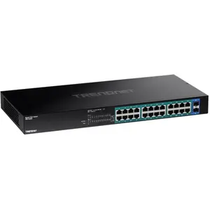 Trendnet 26-Port Gigabit PoE+ Switch (26 Ports), Netzwerk Switch, Schwarz