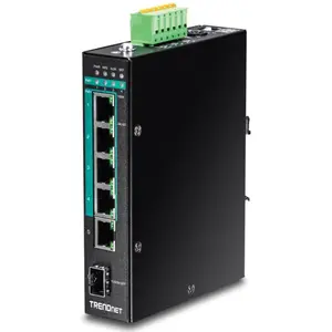 Trendnet TI-PG541i 6-Port Switch PoE (6 Ports), Netzwerk Switch, Schwarz