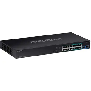 Trendnet 18-Port Gigabit 4PPoE Switch (18 Ports), Netzwerk Switch, Schwarz