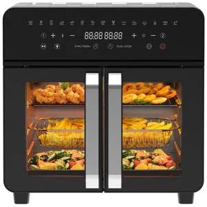 AIMAX Heißluftfritteuse XXL 23L mit Doppeltür & Sichtfenster, Airfryer...