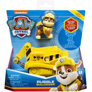 PAW Patrol Baustellen-Fahrzeug mit Rubble-Figur (Basic Vehicle/Basis F...