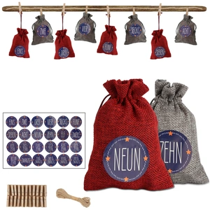 Jiubiaz Adventskalender zum Befüllen Weihnachten Säckchen Decor 24 Sto...