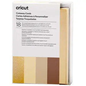 Cricut Cut-Away Cards Neutrals R10 8,9cm x 12,4cm 18-pack (P)