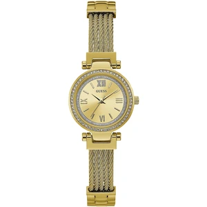 Guess Damen Analog Quarz Uhr mit Edelstahl Armband W1009L2 günstig