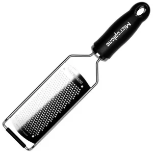 Microplane Küchenreibe Reibe fein 31 cm Gourmet schwarz, Edelstahl- Ku...