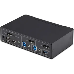 StarTech 2-Port DP KVM Switch, KVM Switch, Schwarz