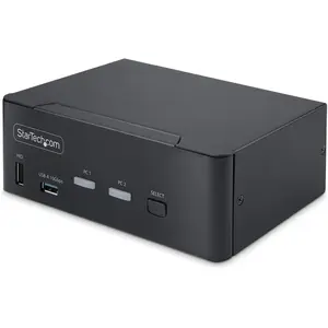 StarTech 2-Port Dual-Monitor DisplayPort KVM Switch, KVM Switch, Schwarz