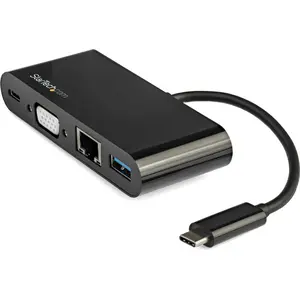 StarTech.com USB-C VGA Multiport Adapter - Power Delivery (60W) - USB ...