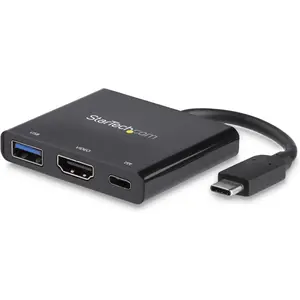 StarTech USB-C zu (USB-C, 1 Port), Dockingstation + USB Hub, Schwarz