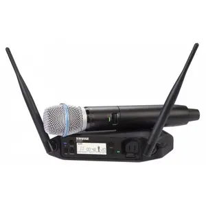 Shure GLXD24+E/B87A-Z4, Handmikrofon, Dynamisches Mikrofon, RF Wireless, Empfänger für Rackmontage, Metall, Handsender