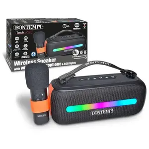 Bontempi kabelloser Lautsprecher Spielzeug mit Mikrofon und RGB Beleuchtung