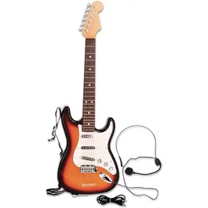 Bontempi E-Gitarre mit Gitarrengurt und Mikrofon (Multilingual)