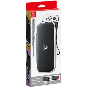 Nintendo Switch-Tasche & -Schutzfolie - Schwarz/Weiß