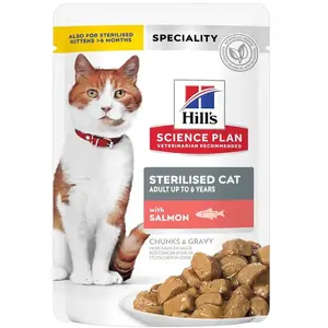 Hill´s Sp Sterilisiertes Katzenfutter Huhn Lachs Pute Forelle 12x85g