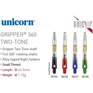 Unicorn Gripper 360 TWO-TONE Aluminium-Drehtops mit Polycarbonatshaft (44.90 mm)