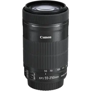 Canon EF-S 55-250mm f/4-5.6 IS STM (Canon EF-S, APS-C / DX), Objektiv, Schwarz