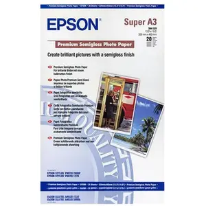 Epson Premium Semigloss (250 g/m², A3+, 20 Stk.), Fotopapier, Weiss günstig