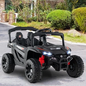 Costway Kinder 12V Elektroauto mit Fernbedienung Elektrischer UTV-Truck Kinderauto Kinderfahrzeug Schwarz günstig