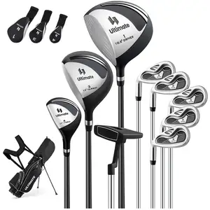 Costway Komplette Golfschläger- & Taschenset für Linkshänder Herren tragbare leichte Golf-Standtasche Schwarz günstig