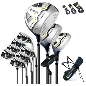 Costway 15 teilges Komplett Golfschläger Set Golf Set mit Golftasche & Regenhaube Gelb günstig
