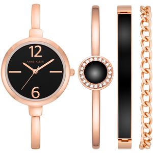 Anne Klein Geschenkset mit der Uhr AK/3290BKST günstig